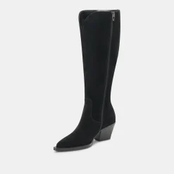 RAJ EXTRA WIDE CALF BOOTS ONYX SUEDE^Dolce Vita Discount