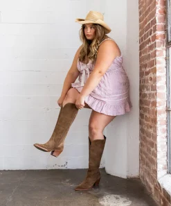 RAJ EXTRA WIDE CALF BOOTS BROWN SUEDE^Dolce Vita Sale