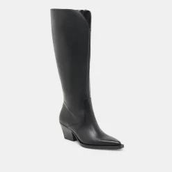 RAJ EXTRA WIDE CALF BOOTS BLACK LEATHER^Dolce Vita Best