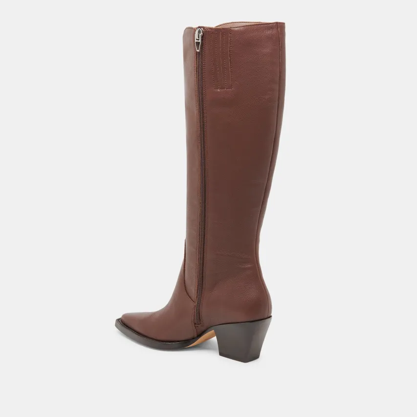 RAJ EXTRA WIDE CALF BOOTS CHOCOLATE LEATHER^Dolce Vita Best