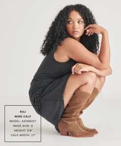 RAJ WIDE CALF BOOTS BROWN SUEDE^Dolce Vita Outlet