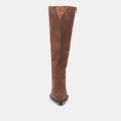 RAJ WIDE CALF BOOTS DK BROWN SUEDE^Dolce Vita Outlet