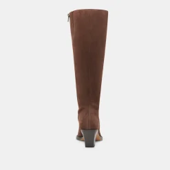 RAJ WIDE CALF BOOTS DK BROWN SUEDE^Dolce Vita Outlet