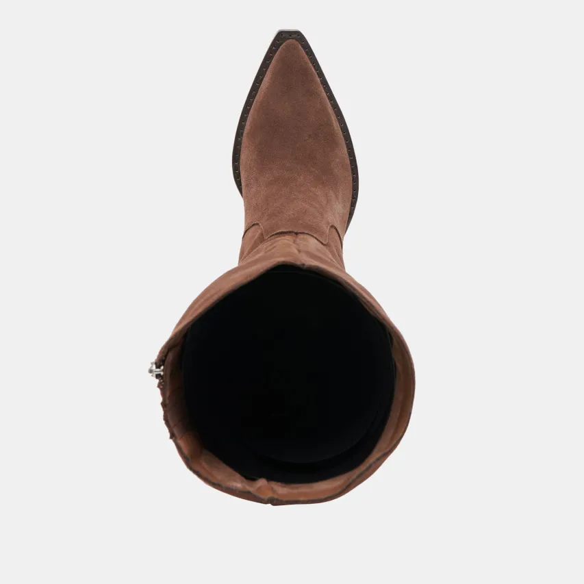 RAJ WIDE CALF BOOTS DK BROWN SUEDE^Dolce Vita Outlet