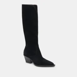 RAJ WIDE CALF BOOTS ONYX SUEDE^Dolce Vita Online