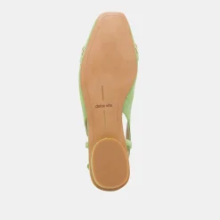 RAMANO FLATS LIME SUEDE^Dolce Vita Online