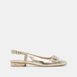 RAMANO FLATS PLATINUM DISTRESSED LEATHER^Dolce Vita Online