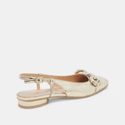 RAMANO FLATS PLATINUM DISTRESSED LEATHER^Dolce Vita Online