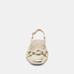 RAMANO FLATS PLATINUM DISTRESSED LEATHER^Dolce Vita Online