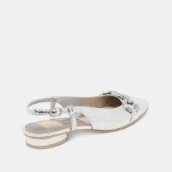 RAMANO FLATS SILVER DISTRESSED LEATHER^Dolce Vita Discount