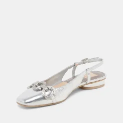 RAMANO FLATS SILVER DISTRESSED LEATHER^Dolce Vita Discount