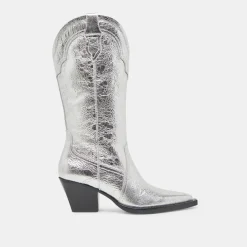 RASIMA BOOTS SILVER DISTRESSED LEATHER^Dolce Vita Discount