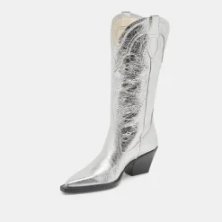 RASIMA BOOTS SILVER DISTRESSED LEATHER^Dolce Vita Discount