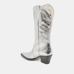 RASIMA BOOTS SILVER DISTRESSED LEATHER^Dolce Vita Discount