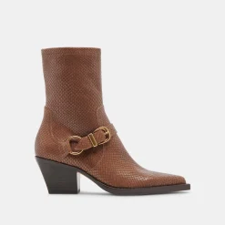 RAVE BOOTS SADDLE EMBOSSED LEATHER^Dolce Vita New