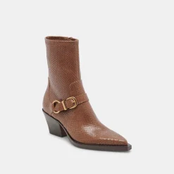 RAVE BOOTS SADDLE EMBOSSED LEATHER^Dolce Vita New