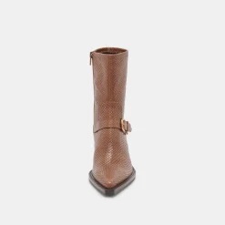 RAVE BOOTS SADDLE EMBOSSED LEATHER^Dolce Vita New