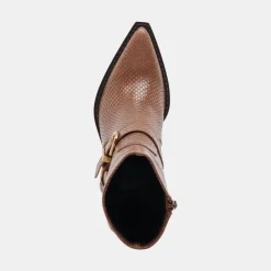 RAVE BOOTS SADDLE EMBOSSED LEATHER^Dolce Vita New