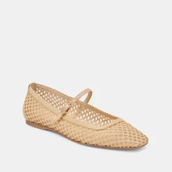 REYES BALLET FLATS LT NATURAL WOVEN RAFFIA^Dolce Vita Clearance