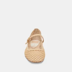 REYES BALLET FLATS LT NATURAL WOVEN RAFFIA^Dolce Vita Clearance