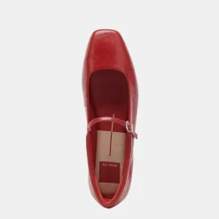 REYES BALLET FLATS RED CRINKLE PATENT^Dolce Vita Online