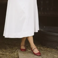 REYES BALLET FLATS RED CRINKLE PATENT^Dolce Vita Online