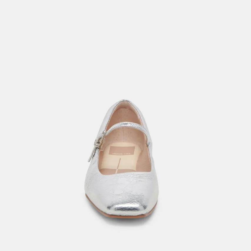 REYES BALLET FLATS SILVER DISTRESSED LEATHER^Dolce Vita Sale
