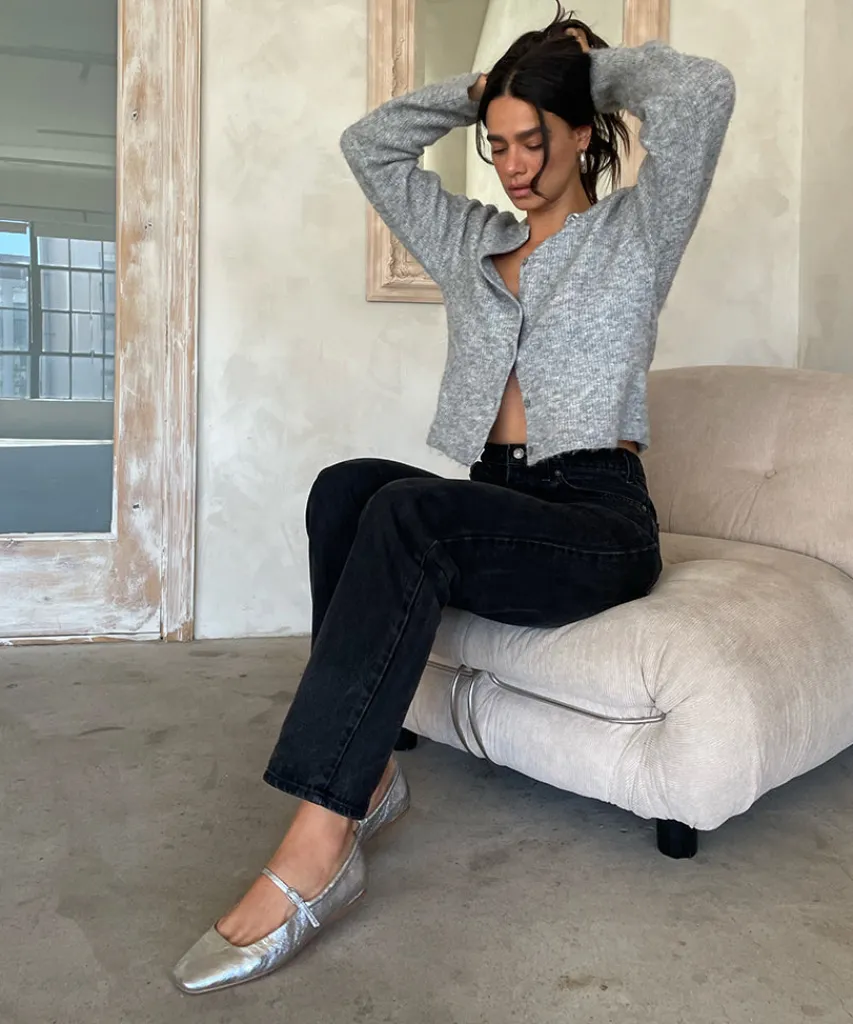REYES BALLET FLATS SILVER DISTRESSED LEATHER^Dolce Vita Sale