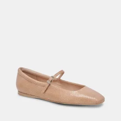 REYES BALLET FLATS TOFFEE SNAKE EMBOSSED^Dolce Vita Fashion