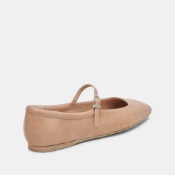 REYES BALLET FLATS TOFFEE SNAKE EMBOSSED^Dolce Vita Fashion