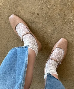 REYES BALLET FLATS TOFFEE SNAKE EMBOSSED^Dolce Vita Fashion