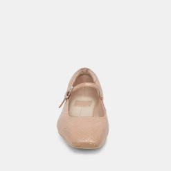 REYES BALLET FLATS TOFFEE SNAKE EMBOSSED^Dolce Vita Fashion