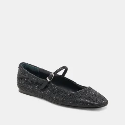 REYES CRYSTAL BALLET FLATS BLACK METALLIC CRYSTAL^Dolce Vita Discount