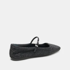 REYES CRYSTAL BALLET FLATS BLACK METALLIC CRYSTAL^Dolce Vita Discount