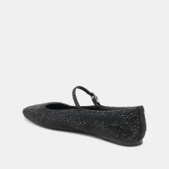 REYES CRYSTAL BALLET FLATS BLACK METALLIC CRYSTAL^Dolce Vita Discount
