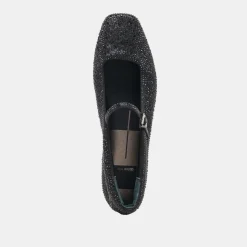 REYES CRYSTAL BALLET FLATS BLACK METALLIC CRYSTAL^Dolce Vita Discount