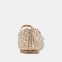 REYES CRYSTAL BALLET FLATS LIGHT GOLD CRYSTAL^Dolce Vita Online