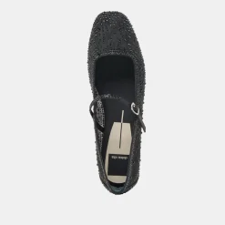REYES CRYSTAL BALLET FLATS BLACK MESH^Dolce Vita Clearance