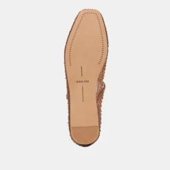 REYES CRYSTAL BALLET FLATS MID BROWN MESH^Dolce Vita Clearance