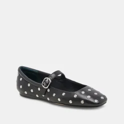 REYES STUD BALLET FLATS BLACK LEATHER^Dolce Vita Online