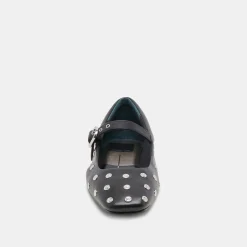 REYES STUD BALLET FLATS BLACK LEATHER^Dolce Vita Online