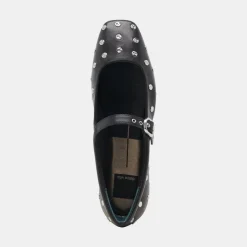 REYES STUD BALLET FLATS BLACK LEATHER^Dolce Vita Online