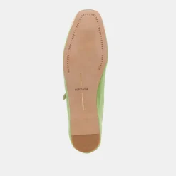 REYES TOE CAP BALLET FLATS LIME SUEDE^Dolce Vita Fashion