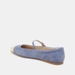REYES TOE CAP BALLET FLATS BLUEBELL SUEDE^Dolce Vita Online