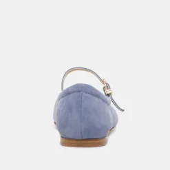 REYES TOE CAP BALLET FLATS BLUEBELL SUEDE^Dolce Vita Online