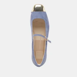 REYES TOE CAP BALLET FLATS BLUEBELL SUEDE^Dolce Vita Online