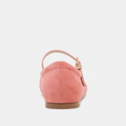 REYES TOE CAP BALLET FLATS CORAL SUEDE^Dolce Vita Outlet