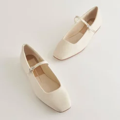 REYES WIDE BALLET FLATS IVORY LEATHER^Dolce Vita Sale