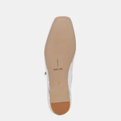 REYES WIDE BALLET FLATS SILVER DISTRESSED LEATHER^Dolce Vita Hot