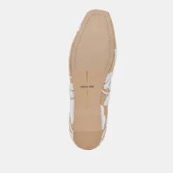 RHODIE BALLET FLATS NATURAL MULTI FLORAL SEQUIN^Dolce Vita New